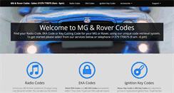Desktop Screenshot of mgrovercodes.com