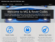 Tablet Screenshot of mgrovercodes.com